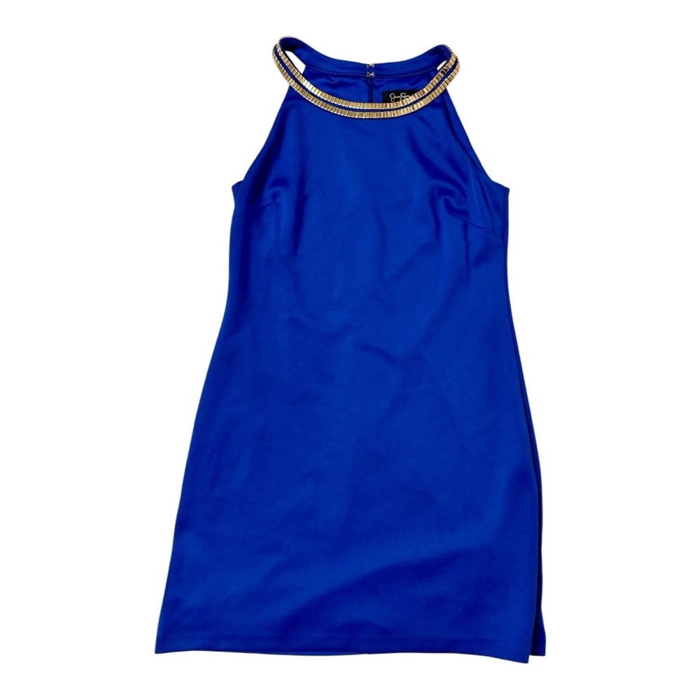 Jessica Simpson Royal Blue Cocktail
Dress with Gold trim Size 8 - Picture 1 of 5